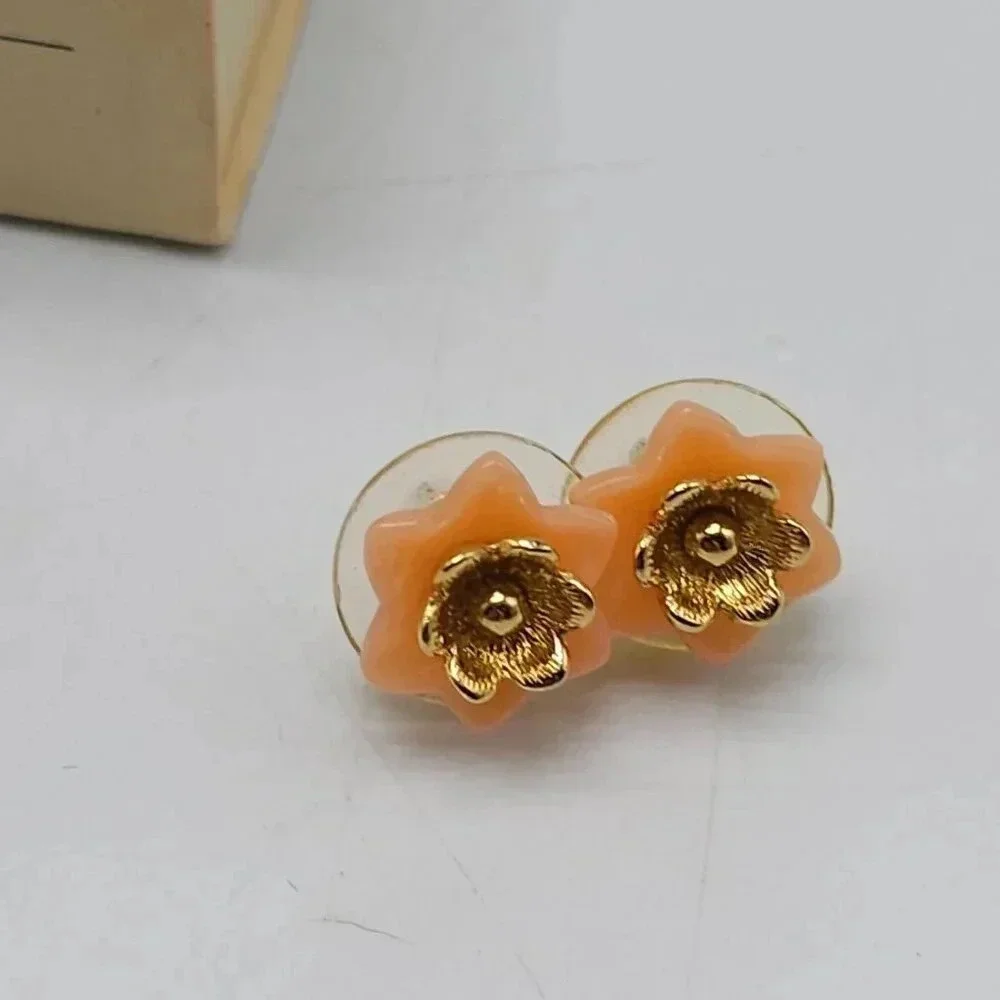 Avon 1983 Pink Convertible Flower Pierced Earrings Vintage